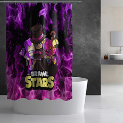 Шторка для душа BRAWL STARS MORTIS, цвет: 3D-принт — фото 2