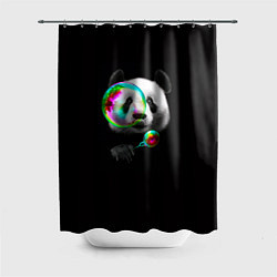 Шторка для душа Панда и мыльный пузырь, цвет: 3D-принт