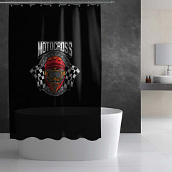 Шторка для душа Motocross Champion Z, цвет: 3D-принт — фото 2