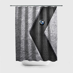 Шторка для душа BMW - emblem - metal - texture, цвет: 3D-принт