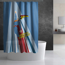 Шторка для душа Faster than a speeding bullet!, цвет: 3D-принт — фото 2