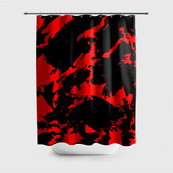 Шторка для душа Красный на черном, цвет: 3D-принт