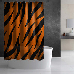Шторка для душа Текстура тигра, цвет: 3D-принт — фото 2