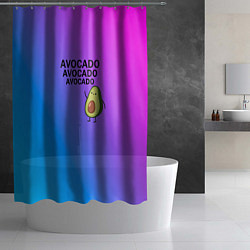 Шторка для душа Авокадо, цвет: 3D-принт — фото 2