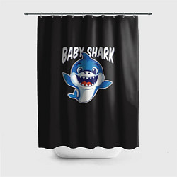 Шторка для ванной Baby shark