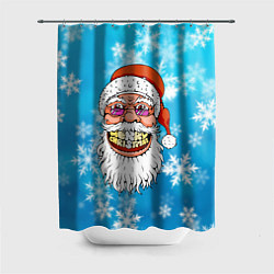 Шторка для душа Безумный Санта, цвет: 3D-принт