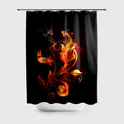 Шторка для душа Огненный цветок, цвет: 3D-принт