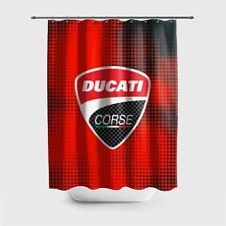 Шторка для душа Ducati Corse logo, цвет: 3D-принт
