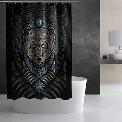 Шторка для душа Медведь, цвет: 3D-принт — фото 2