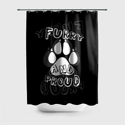 Шторка для душа Furry proud, цвет: 3D-принт