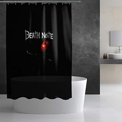 Шторка для душа Death Note яблоко и ручка, цвет: 3D-принт — фото 2