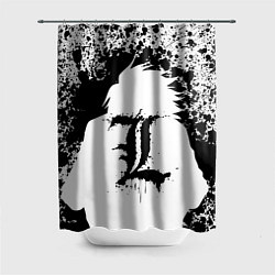 Шторка для душа Death Note черная краска, цвет: 3D-принт