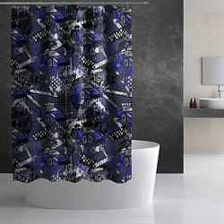 Шторка для душа Гоночная машина, цвет: 3D-принт — фото 2