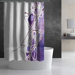 Шторка для душа Фиолетовые нити, цвет: 3D-принт — фото 2