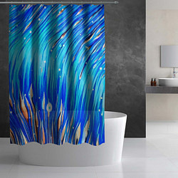 Шторка для душа Морские водоросли!, цвет: 3D-принт — фото 2