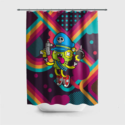 Шторка для душа Crazy Bomberman, цвет: 3D-принт