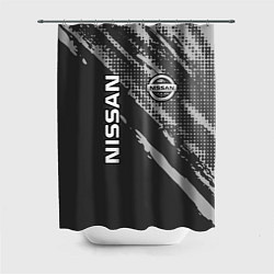 Шторка для душа Nissan Car Ниссан, цвет: 3D-принт