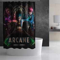 Шторка для душа Arcane League of Legends, цвет: 3D-принт — фото 2