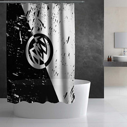 Шторка для душа Buick Black and White Grunge, цвет: 3D-принт — фото 2