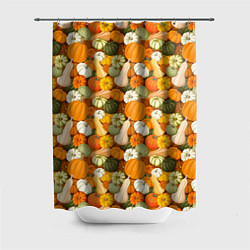 Шторка для душа Тыквы Pumpkin, цвет: 3D-принт