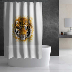 Шторка для душа Дикий Тигр Wild Tiger, цвет: 3D-принт — фото 2