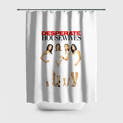 Шторка для душа Desperate Housewives белые платья, цвет: 3D-принт