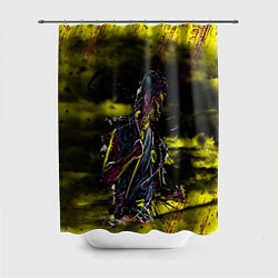 Шторка для душа Кобра Кай Царапины, цвет: 3D-принт