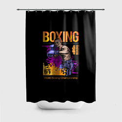 Шторка для душа BOXING - Бокс, цвет: 3D-принт