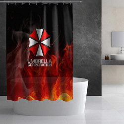 Шторка для душа Umbrella Corporation пламя, цвет: 3D-принт — фото 2