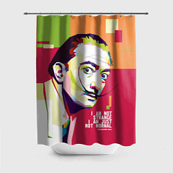 Шторка для душа Salvador Dali - i am just not normal, цвет: 3D-принт