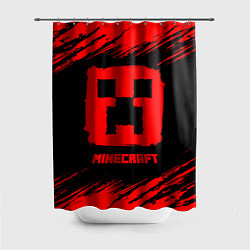 Шторка для душа MINECRAFT - Красный Крипер, цвет: 3D-принт