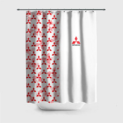 Шторка для душа Mitsubishi Mini logo Half pattern, цвет: 3D-принт