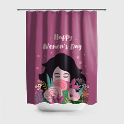 Шторка для душа Happy Womens Day, цвет: 3D-принт