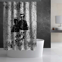 Шторка для душа Daft Punk B&W, цвет: 3D-принт — фото 2