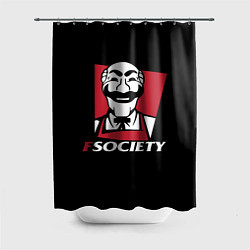 Шторка для душа FSOCIETY HACKING, цвет: 3D-принт