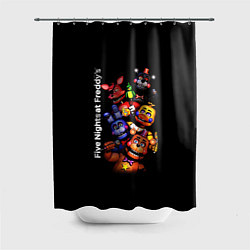Шторка для душа Five Nights at Freddys - FNAF - персонажи игры, цвет: 3D-принт