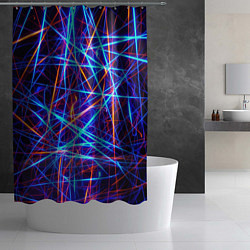 Шторка для душа Neon pattern Fashion 2055, цвет: 3D-принт — фото 2