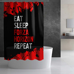 Шторка для душа Eat Sleep Forza Horizon Repeat Краска, цвет: 3D-принт — фото 2