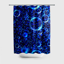 Шторка для душа Пузыри воздуха в воде Pattern, цвет: 3D-принт