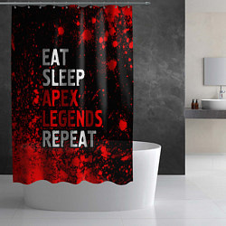 Шторка для душа Eat Sleep Apex Legends Repeat Краска, цвет: 3D-принт — фото 2