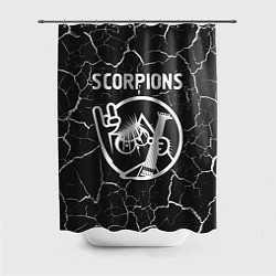 Шторка для душа Scorpions КОТ Трещины, цвет: 3D-принт