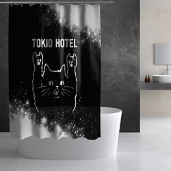 Шторка для душа Tokio Hotel Rock Cat, цвет: 3D-принт — фото 2