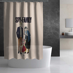 Шторка для душа Spy x Family Семья шпиона, цвет: 3D-принт — фото 2