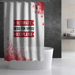 Шторка для душа Need for Speed таблички Ultimate и Best Player, цвет: 3D-принт — фото 2