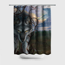 Шторка для душа IN COLD wolf without logo, цвет: 3D-принт