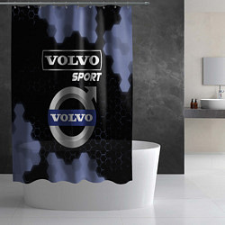 Шторка для душа VOLVO Sport Соты, цвет: 3D-принт — фото 2