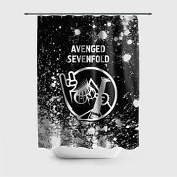 Шторка для душа Avenged Sevenfold КОТ Краска, цвет: 3D-принт