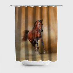 Шторка для душа BAY HORSE гнедой конь, цвет: 3D-принт