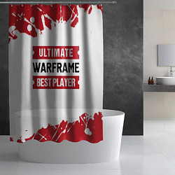 Шторка для душа Warframe: таблички Best Player и Ultimate, цвет: 3D-принт — фото 2