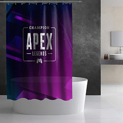 Шторка для душа Apex Legends Gaming Champion: рамка с лого и джойс, цвет: 3D-принт — фото 2